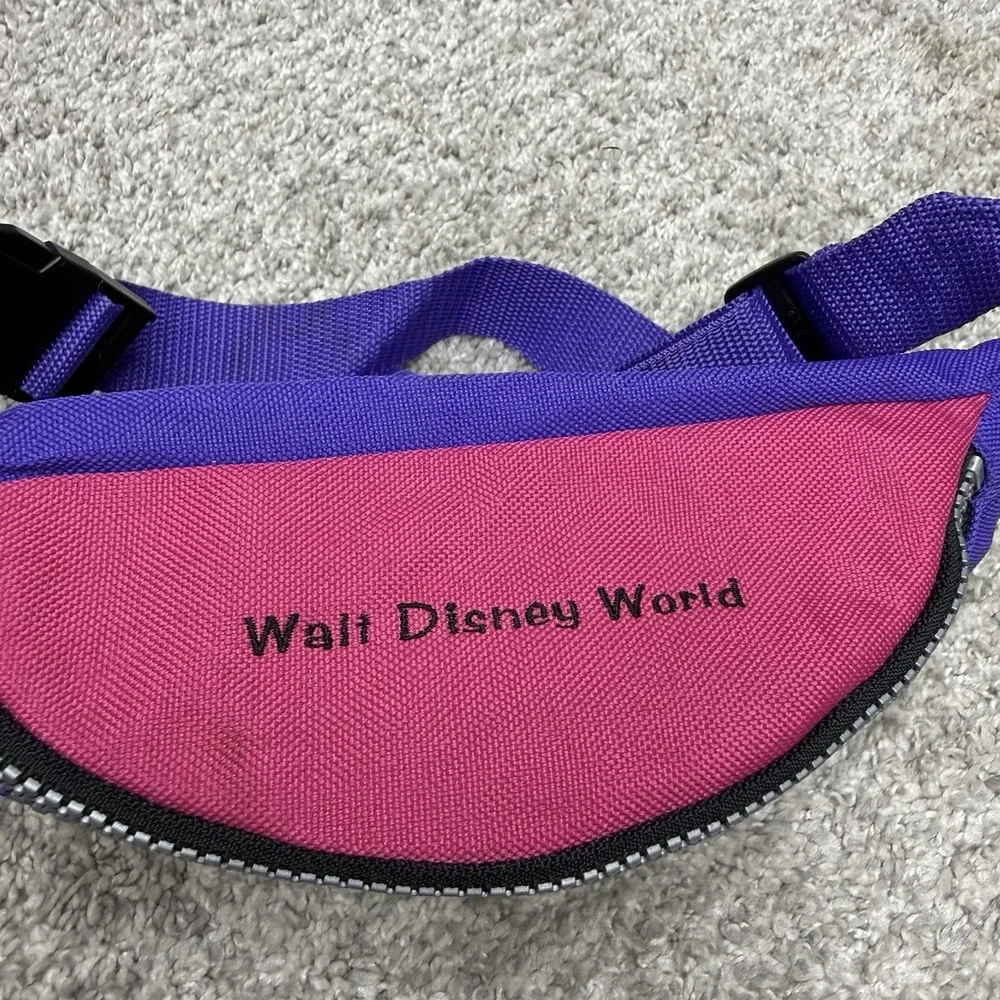 Walt Disney World Kids Minnie Mouse Fanny Pack Hip Bag Purple/Pink adjustable